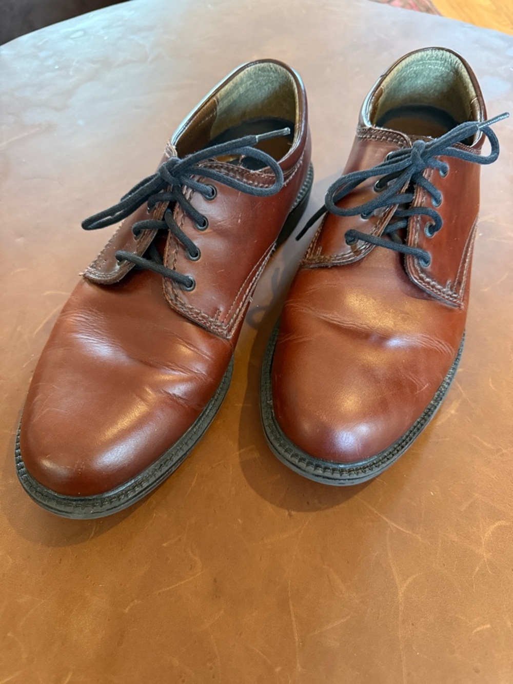 Bass Brown Leather Chase Oxford Shoes, size 10.5